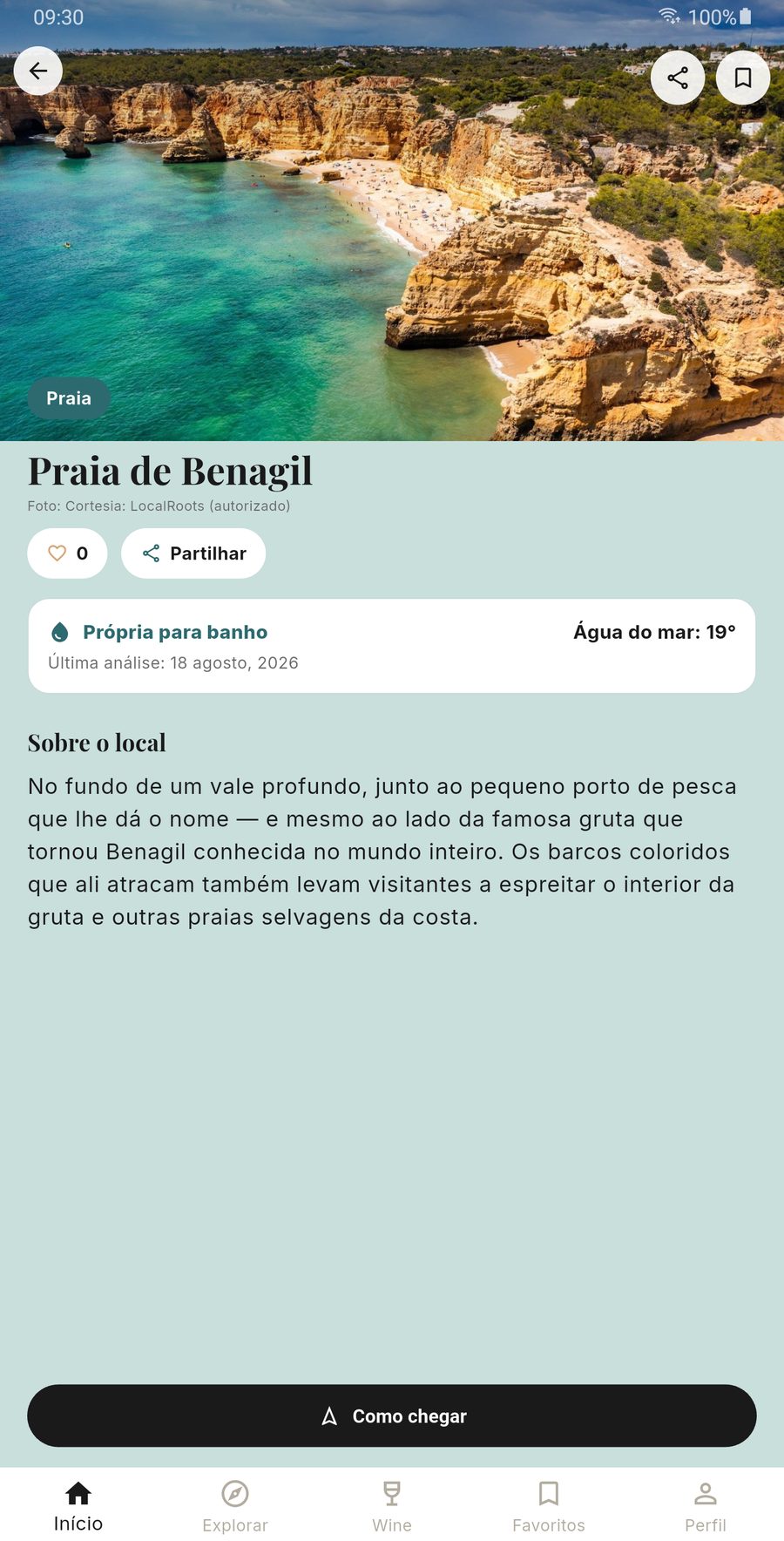Qualidade da água numa praia